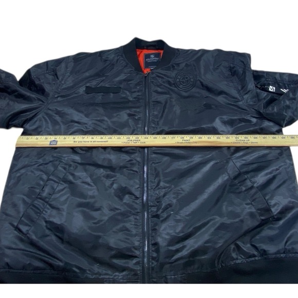 South Pole Jacket Mens 3XL Black Bomber MA-1 Flight Zip Pocket Streetwear - Picture 12 of 13
